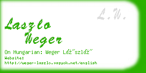 laszlo weger business card